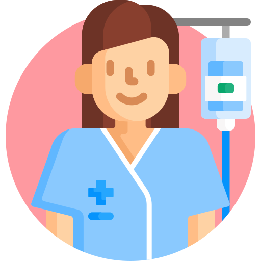 Qualified nurse administering medications and injections at home.